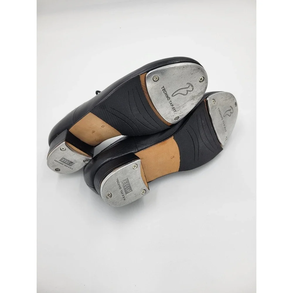 Bloch Black Leather Oxford Tap Dance Shoes,‎ Kids Size 8